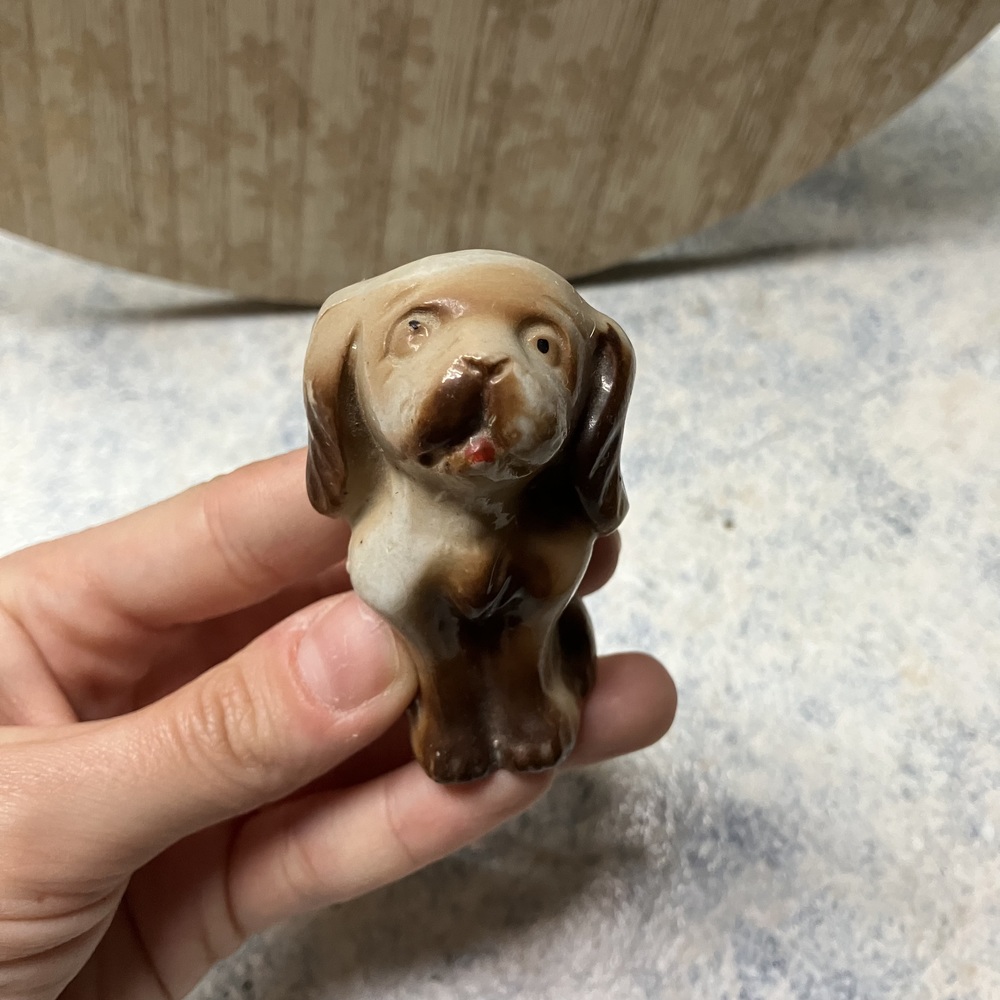 Bone China Japan/Bug House Japan Vintage 1980s Puppy Dog Figurine